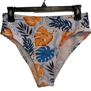 Shein Tropical Print Bikini Bottom Size Small